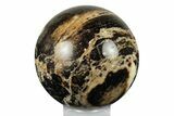 Polished Black Opal Sphere - Madagascar #250800-1